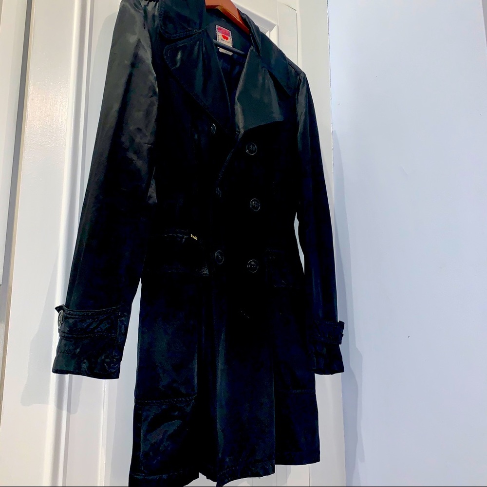 Diesel black fitted jacket satin like- sz M but Runs Small.